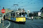 SSB Stuttgart__DoT4 905 auf Linie 14 am Schloßplatz.__07-1974