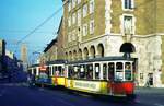 SSB Stuttgart__DoT4 910 mit Bw 1629 auf Linie 14 in der Königstr. Richtung Hbf.__09-1971