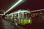 Ein Zug der Stuttgarter Straßenbahnlinie 14 zur Schleife Schreiberstraße (Sommer 1983)