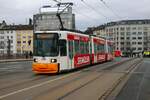 Mainzer Mobilität Adtranz GT6M-ZR Wagen 210 am 12.02.24 in Mainz Hbf