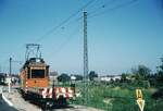 Straßenbahn Reutlingen__Die Straßenbahn in Reutlingen verkehrte das letzte Mal (auf den Linien 1 und 2) am 19. Oktober 1974. ATw 31 mit Niederbord-Bw im Abzweig zum Südbhf.__29-07-1974