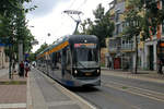 Leipzig LVB SL 11 (NGT12 (LVB-Typ 38) 1201) Bornaische Straße / Klemmstraße (Hst. S-Bf Connewitz) am 25. Juli 2017.