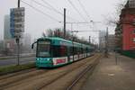 VGF Bombardier Flexity Classic Doppeltaktion mit Wagen 210 und 2xx am 25.01.20 in Frankfurt am Main