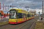 VGF Bombardier Flexity Classic S-Wagen 254 am 13.03.21 in Frankfurt am Main