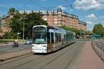 VGF Bombardier Flexity Classic S Wagen 245 am 19.06.21 in Frankfurt am Main