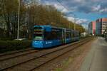 VGF Bombardier Flexity Classic S-Wagen 255 am 10.04.22 in Frankfurt 