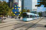 VGF Bombardier Flexity Classic S-Wagen 210 am 24.09.22 in Frankfurt am Main