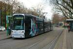 VGF Bombardier Flexity Classic S-Wagen 206 am 10.12.22 in Frankfurt am Main