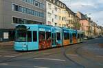 VGF Bombardier Flexity Classic S-Wagen 10 am 10.12.22 in Frankfurt am Main