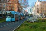 VGF Bombardier Flexity Classic S-Wagen 240 am 10.12.22 in Frankfurt am Main