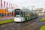 VGF Bombardier Flexity Classic S Wagen 257 am 01.04.23 auf der Linie 11 in Frankfurt am Main