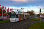 VGF Bombardier Flexity Classic S Wagen 229 am 11.11.23 in Frankfurt am Main