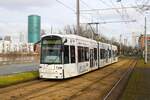 VGF Bombardier Flexity Classic S Wagen 272 am 10.02.24 in Frankfurt am Main Uni Klinik