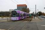 VGF Bombardier Flexity Classic S Wagen 266 am 10.02.24 in Frankfurt am Main Uni Klinik