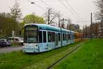 VGF Bombardier Flexity Classic S Wagen 227+2xx als Doppeltraktion am 30.03.24 in Frankfurt am Main