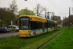 VGF Bombardier Flexity Classic S Wagen 261 am 30.03.24 in Frankfurt am Main