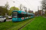 VGF Bombardier Flexity Classic S Wagen 223+2xx als Doppeltraktion am 30.03.24 in Frankfurt am Main