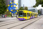 VGF Straßenbahn Frankfurt am Main Bombardier Flexity Classic S-Wagen 261 am 23.09.24