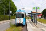 IGN Sonderfahrt mit RNV/HSB Düwag GT8 Wagen 2014 am 23.06.24 in Heidelberg 