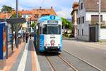 IGN Sonderfahrt mit RNV/HSB Düwag GT8 Wagen 2014 am 23.06.24 in Heidelberg