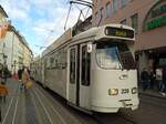 VAG Freiburg GT8N Nr 228 auf der Linie 4 Richtung Haid am 11.1.2025 am Bertholdsbrunnen 