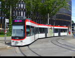 VAG Freiburg i.B. - Strassenbahn DUEWAG GT8Z Nr.263 unterwegs auf der Linie 4 in der Stadt Freiburg am 2024.06.07