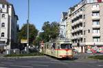 Vor knapp 10 Jahren noch tägliches Stadtbild in Düsseldorf: DüWag GT8 auf der 707.