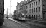 BVB Ost-Berlin__Zug der Linie 83 mit Tw 218 019-0 [TDE,WB Gotha 1963; +1992;lt.'berlin-straba.de'] in Köpenick Richtung 'Wendenschloß'.