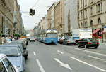 München MVV Tramlinie 19 (P3.16 2037) Maximilanstraße am 16. Juli 1987. - Scan eines Farbnegativs. Film: Kodak GB 200. Kamera: Minolta XG-1.