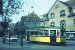 SSB Stuttgart__GS-Tw 851 auf Sonderfahrt, vom Killesberg kommend auf Talfahrt in der Birkenwaldstraße.__05-05-1973