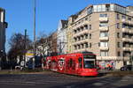 Rheinbahn AG, Wagennummer: 2210(Werbung: 125 Jahre Rheinbahn), Linie: 707 nach Medienhafen/Kesselstraße, Ort: nähe Dreieck, Datum: 03.03.2022