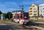 EVAG 522 am 06.10.2023 auf Stadtrundfahrt am Gothaer Platz in Erfurt.