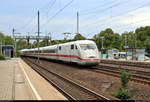 401 520-2 (Tz 120  Lüneburg ) als ICE 709 (Linie 18) von Hamburg-Altona nach München Hbf durchfährt den Bahnhof Schwarzenbek auf der Bahnstrecke Berlin–Hamburg (KBS 100).