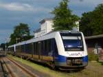 Doppeltraktion von VT622 bzw. LINT54 ist in Dannenberg (Elbe) auf der Wendlandbahn auch was Besonderes. Das war am 25.05.215 zu der Kulturellen Landpartie