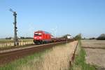 245 022 mit einem Syltshuttle am 08.05.18 bei Klanxbüll.