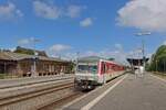 628 501 im Bahnhof Niebüll auf dem Weg zur Autoverladung (04.07.2024)