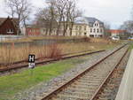 Die Station Barth am Streckenende am 28.Dezember 2019.Jetzt wo DB Regio wieder auf der Strecke nach Velgast fährt,fragt man sich was aus dem Projekt  Wiederaufbau der Darßbahn  wird,ob es