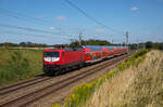 112 101 zog am 11.08.2023 den RE3 3309 Stralsund - Luckenwalde, durch Schmargendorf.