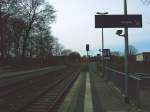 Dies ist die Bahnhofsausfahrt in Richtung Neuruppin West.