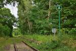 Hinter Pretzsch in Richtung Eilenburg folgt der Haltepunkt Splau. 1998 wurden die durchgehenden Züge nach Eilenburg eingestellt und der letzte Ast von Wittenberg nach Bad Schmiedeberg Ende 2014 eingestellt. Zuletzt gab es hier 2017 Sonderzüge. Ende 2019 wurde die Strecke wegen Oberbaumängeln betrieblich gesperrt. Seitdem verwildern einige Teile der Strecke zusehens. 

Splau 13.08.2021