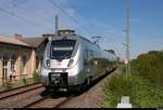 Nachschuss auf 1442 664 (Bombardier Talent 2) der S-Bahn Mitteldeutschland (MDSB II | DB Regio Südost) als S 37919 (S9) von Halle(Saale)Hbf nach Eilenburg, die den Hp Delitzsch ob Bf auf der Bahnstrecke Halle–Cottbus (6345) verlässt. [5.5.2018 | 14:58 Uhr]