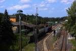 Blick am 22.06.2012 in den Bahnhof Kamenz.