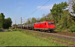 Kesselzug mit 145 089-9 unterwegs in Brehna Richtung Bitterfeld.

🧰 Beacon Rail Leasing S.à r.l. (BRLL), vermietet an die HSL Logistik GmbH (HSL)
🕓 30.4.2024 | 8:40 Uhr