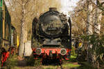 Die großohrige 44 1251 steht im Dampflokmuseum Hermeskeil. Die Lok ist Teil der Privaten Loksammlung von Herrn Falz. Die Lokfront wurde vor einigen Jahren neu lackiert, der Rest der Lokomotive allerdings nicht. Das Bild konnte ich am 7. April anfertigen.