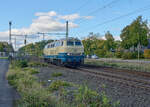 218 447 von Railsystems RP fuhr am 04.10.2024 durch Hämelerwald in Richtung Braunschweig.