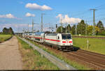 146 576-4 hat am Birkhahnweg die Tore von Halle (Saale) erreicht und wird binnen weniger Minuten im Hauptbahnhof halten.

🧰 DB Fernverkehr
🚝 IC 2047 (Linie 55) Tübingen Hbf–Dresden Hbf
🕓 20.5.2024 | 18:45 Uhr