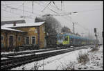 Winter im Bahnhof Natrup Hagen.