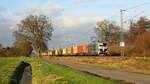 RheinCargo 248 059 mit Containerzug DGS 68735 Bremen-Grolland - Bönen (Diepholz, 08.01.2025).