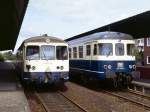515 645 und 624 503 begegnen sich am 01.09.1989 in Coesfeld.