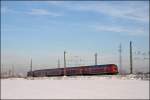 RE2 (RE 10220)  Rhein-HAARD-Express  ist unweit von Haltern am See unterwegs. (09.01.2009)
